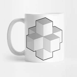 Simple 3d Cubic Cross Mug